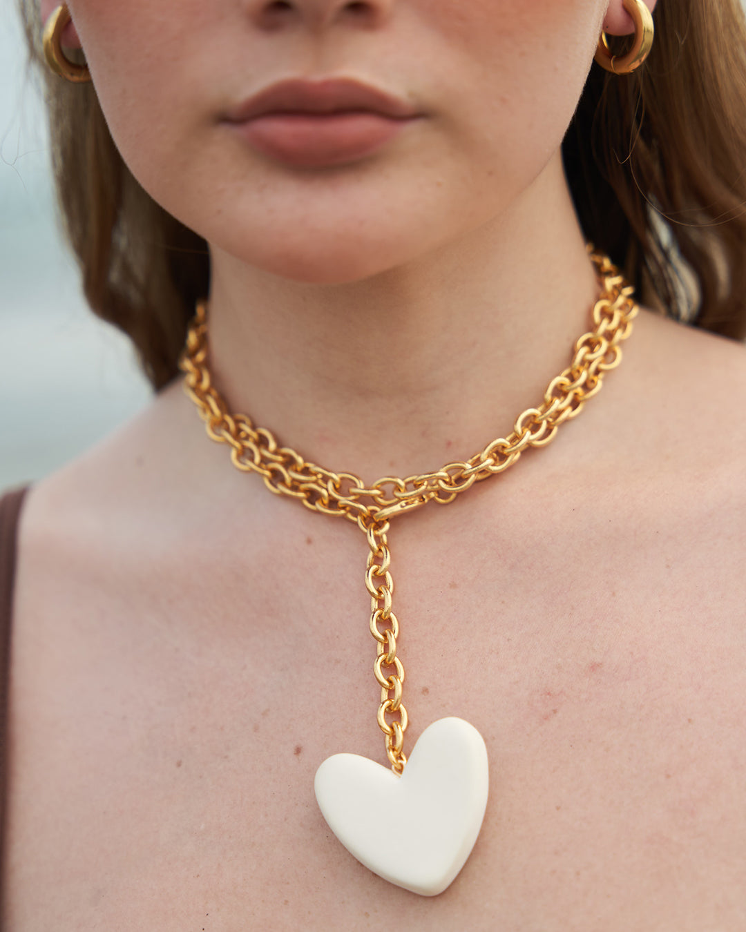 Golden Heartbeat Necklace -